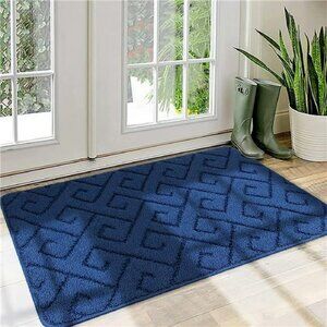 Indoor Doormat, Front Door Mat for Entrance (20"x32"Navy Blue)